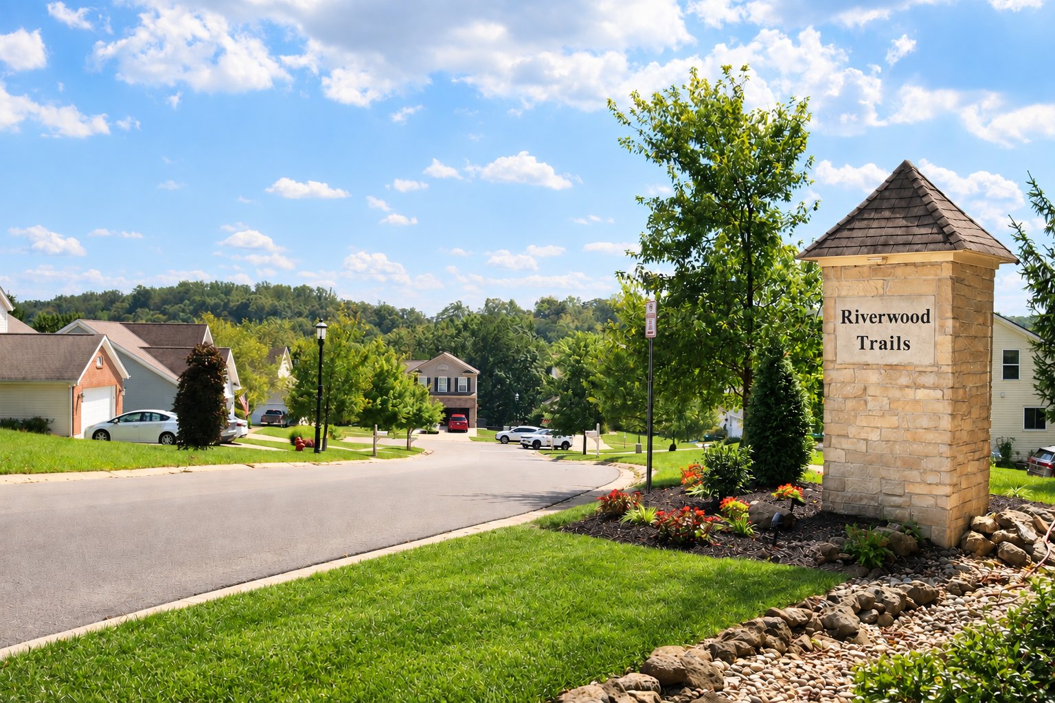 Riverwood Trails entrance sign